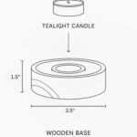 vintageteakwoodroundtealightcandleholder 7 large