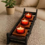 zen inspiredwoodenandglasscandleholder 1 large